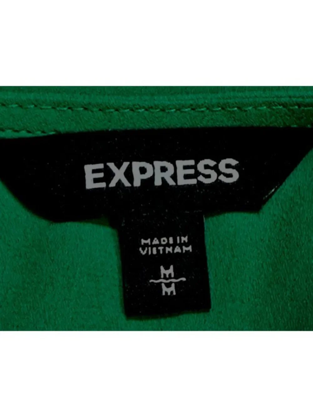 Express Kelly Green Flutter Sleeve Blouse Top Medium - Picture 2 of 6